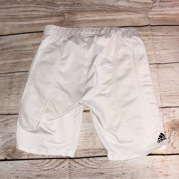 Adidas Girl’s White and Pink Climalite Softball Sliding Shorts Size M - Picture 3 of 7